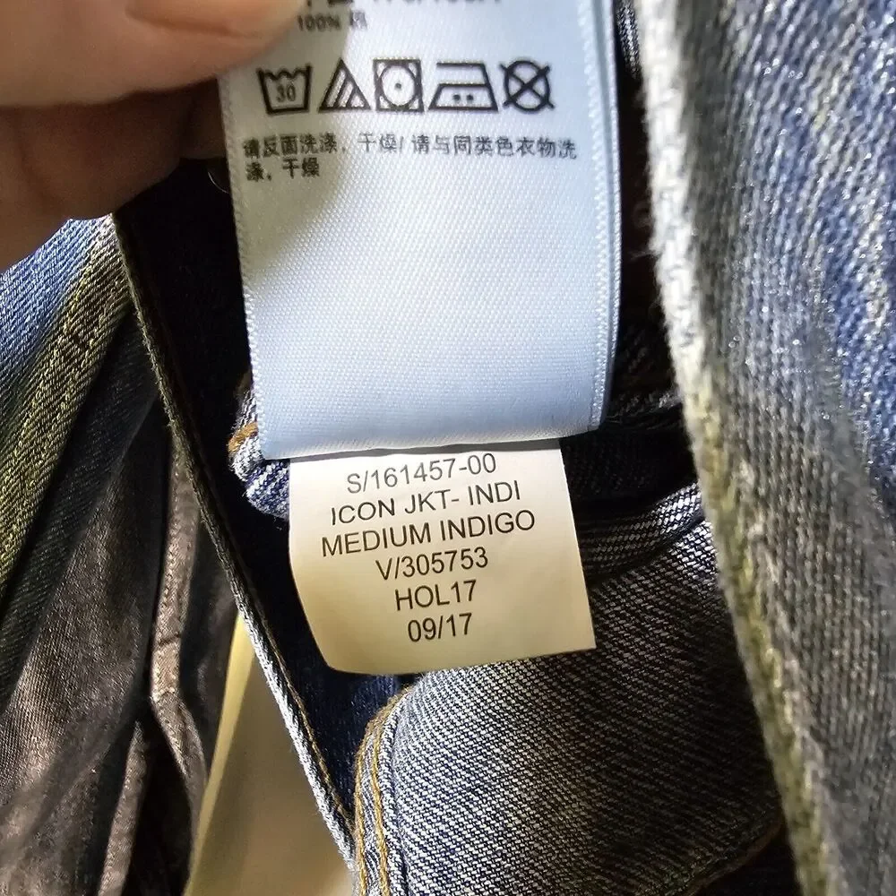 NWT Gap Women's Icon Jacket Medium Indigo Denim Silver Wash Size Large - Picture 9 of 11